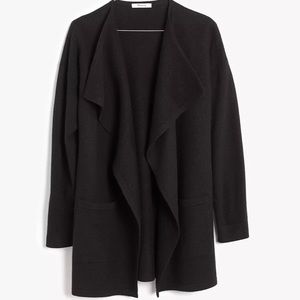 Madewell meridian black sweater jacket 100% merino wool, size small/medium
